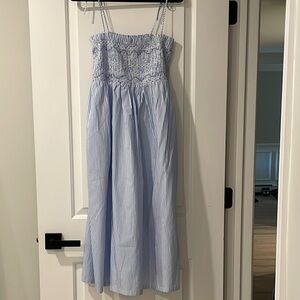 NWT J. Crew Blue and White Striped Sundress